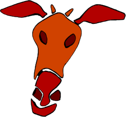 Cartoon Cow Clipart with Big Nose - Fun and Playful Illustrations