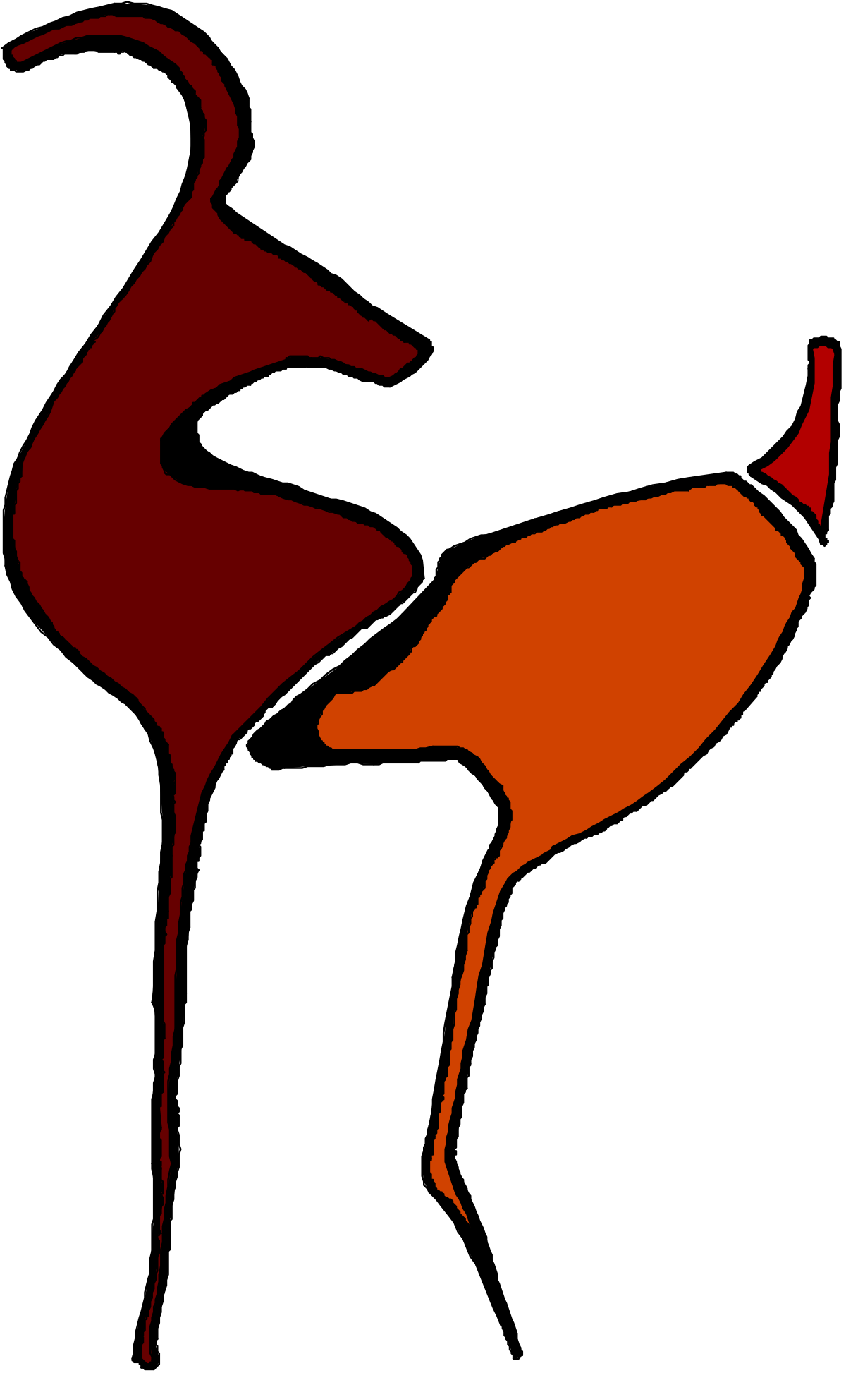 Red Bird with Long Tail Clipart � Vibrant Nature Illustration