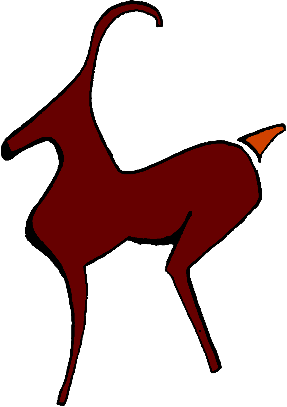 a deer silhouetted in red clip art png transparent Red Deer Silhouette Clipart for Stunning Designs