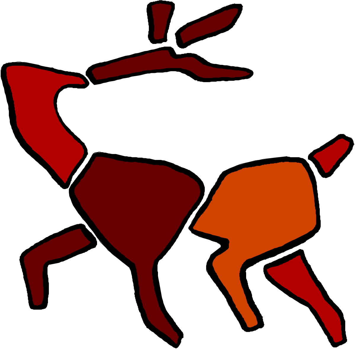 a red and orange horse clip art png transparent Red and Orange Horse Clipart - Vibrant Equine Art for Your Projects