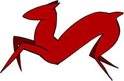 Red Horse Clipart on White Background - Vibrant Equine Graphics