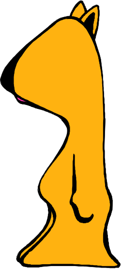 Yellow Bear Sitting Down Clipart - Playful and Adorable Animal Illustration