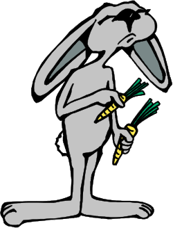 Rabbit Holding a Bunch of Flowers - Adorable Clipart for Every Occasion