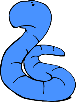 Blue Snake Clipart: Long-Tailed Serpent for Creative Projects