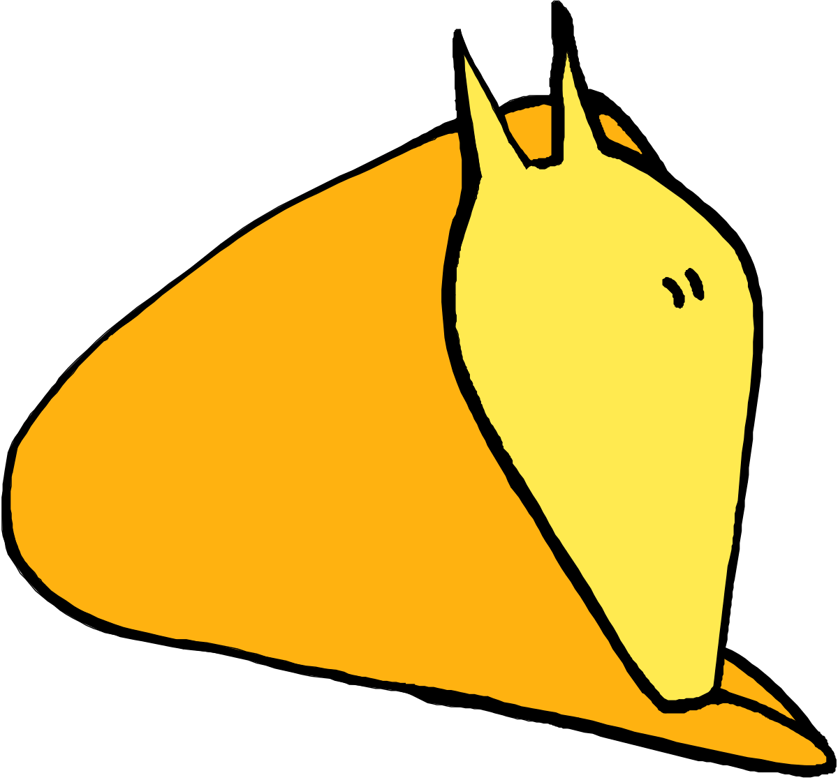 Yellow Hat with Black Outline Clipart - Perfect for Fun Designs