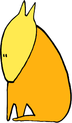 Yellow Cat Sitting Down - Adorable Clipart for Your Projects