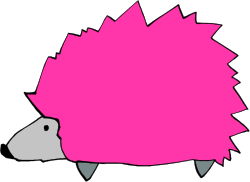 Pink Hedge with Black Nose Clipart - Charming Garden Decor