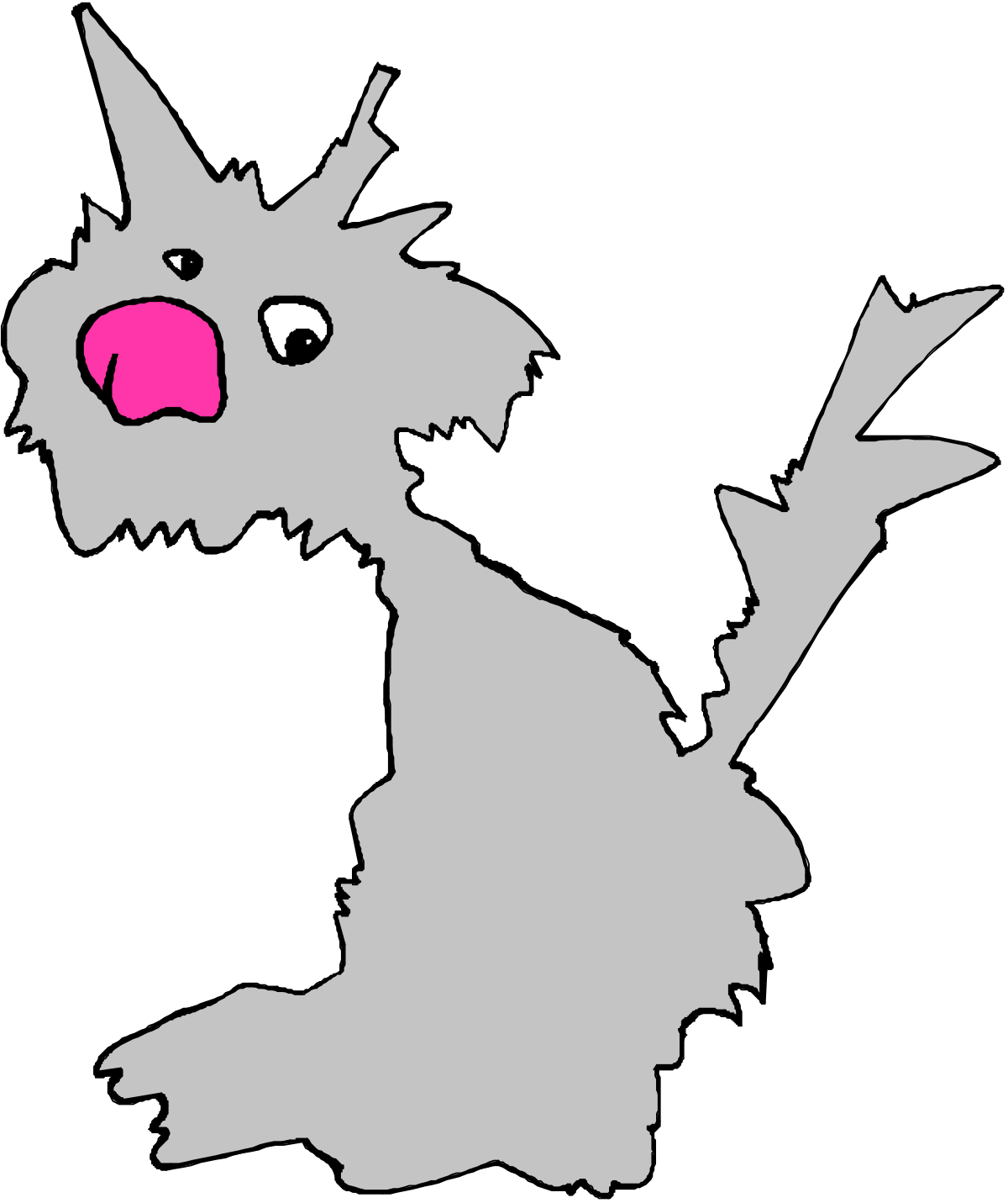 a cartoon dog with a pink nose clip art png transparent Cartoon Dog with Pink Nose - Playful Clipart for Fun Projects
