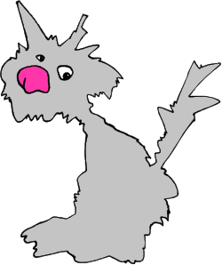 Cartoon Dog with Pink Nose - Playful Clipart for Fun Projects