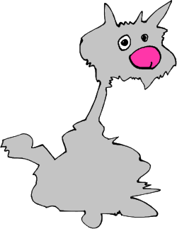 Cartoon Dog Clipart with Pink Nose - Adorable and Fun Graphics