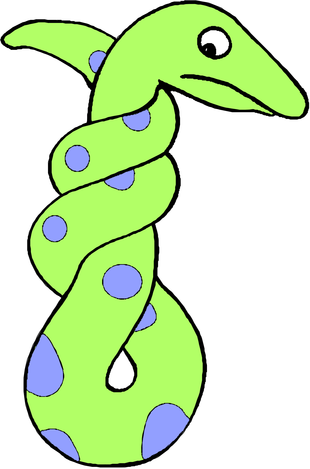 a green snake with blue spots clip art png transparent Green Snake with Blue Spots Clipart for Vibrant Designs