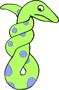 Green Snake with Blue Spots Clipart for Vibrant Designs