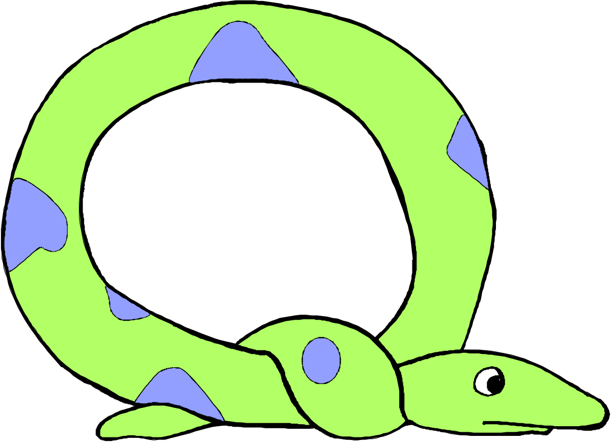a green snake with blue spots on its head clip art png transparent Green Snake with Blue Spots Clipart for Creative Projects