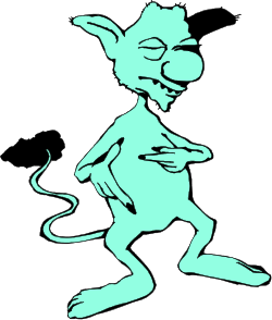 Cartoon Cat with Mouse on Back - Playful Clipart Illustration