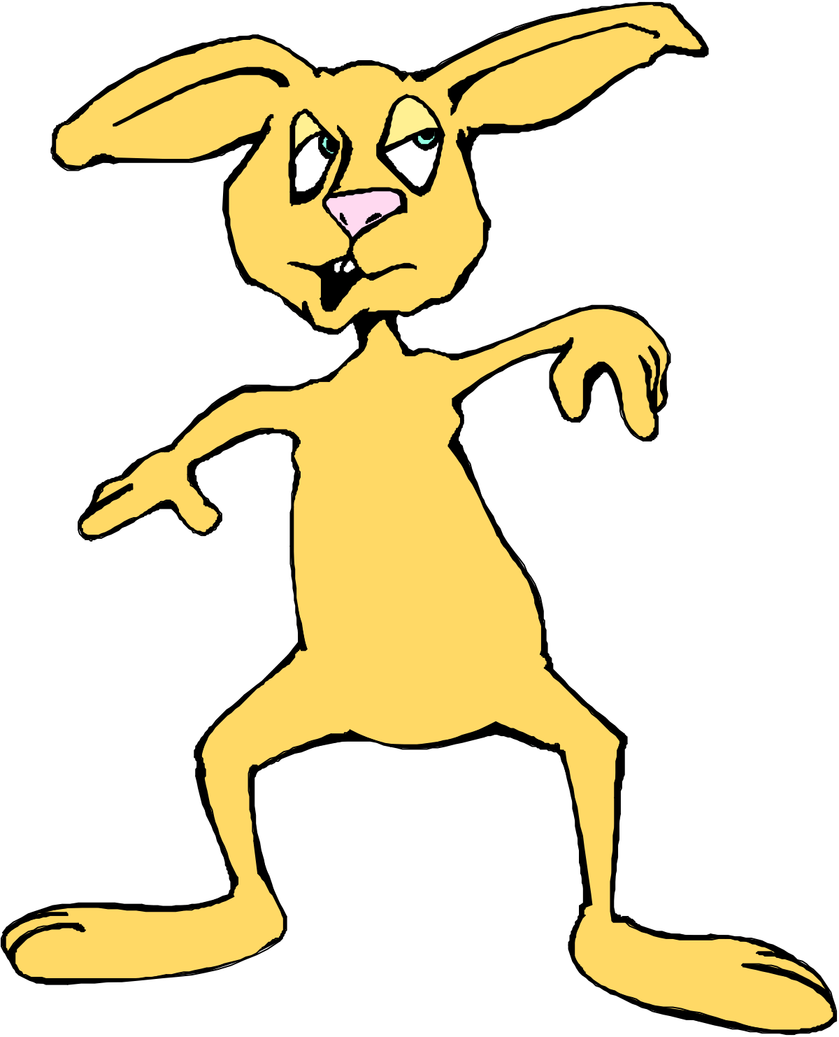 Cartoon Bunny Running: Adorable Clipart for Fun Projects