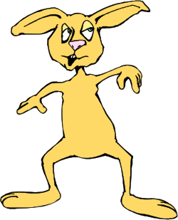 Cartoon Bunny Running: Adorable Clipart for Fun Projects