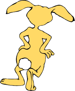 Cartoon Bunny Running - Playful Animal Clipart for Fun Projects