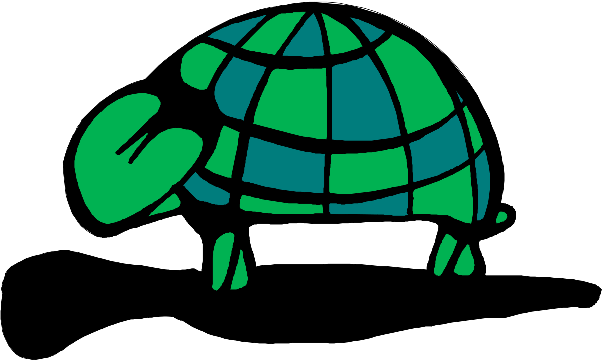 Turtle Clipart with Green Shell - Vibrant and Playful Nature Illustration