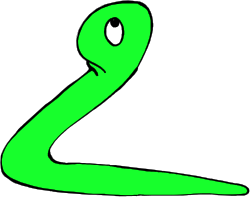 Green Snake Clipart with Long Tail - Vibrant and Engaging Imagery