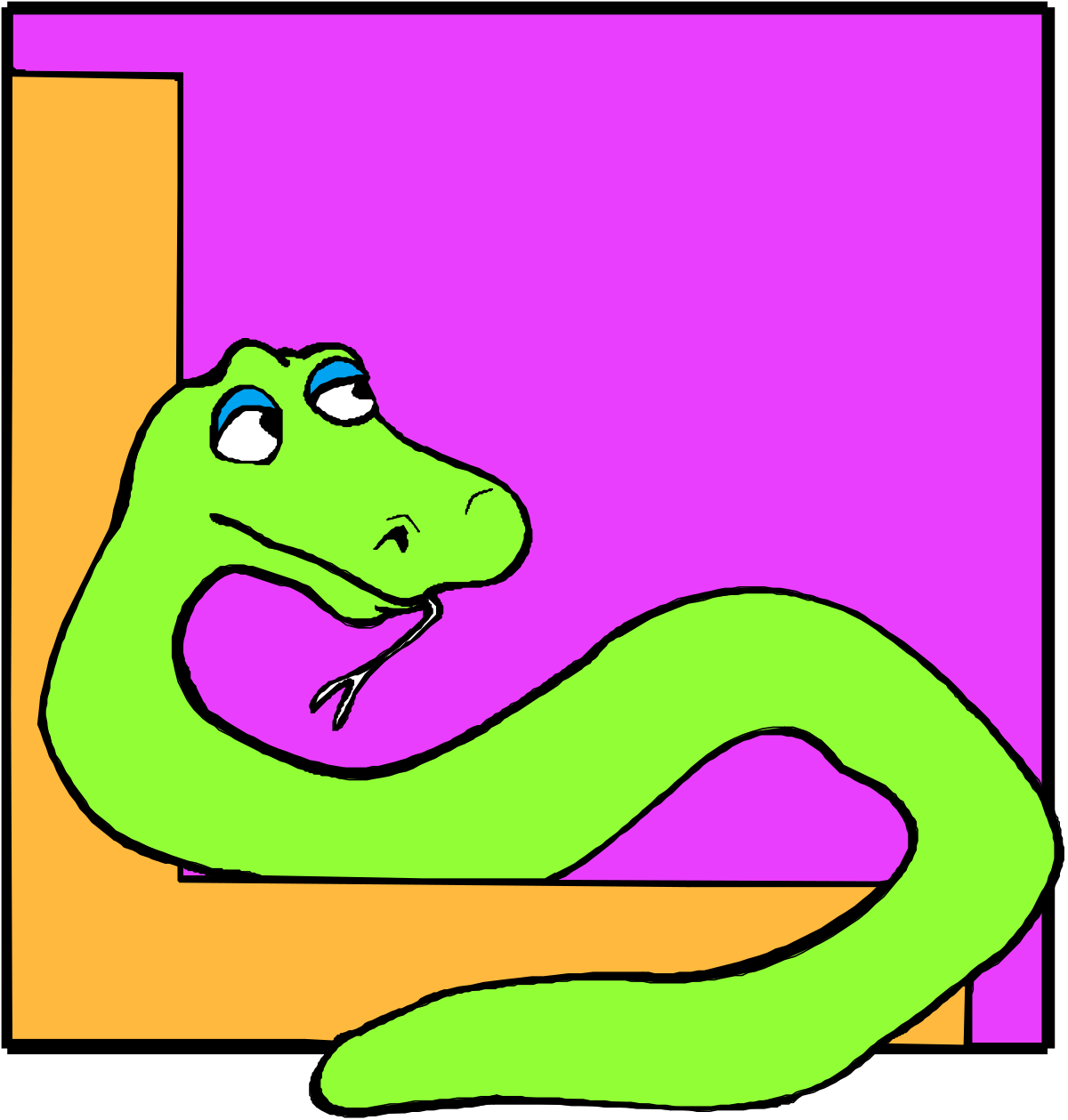 a green snake with a pink background clip art png transparent Green Snake Clipart on Pink Background - Vibrant and Eye-Catching