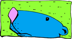 Blue Fish with Pink Nose Clipart for Creative Projects