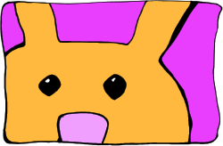 Cartoon Character on Pink Background - Vibrant Clipart Collection