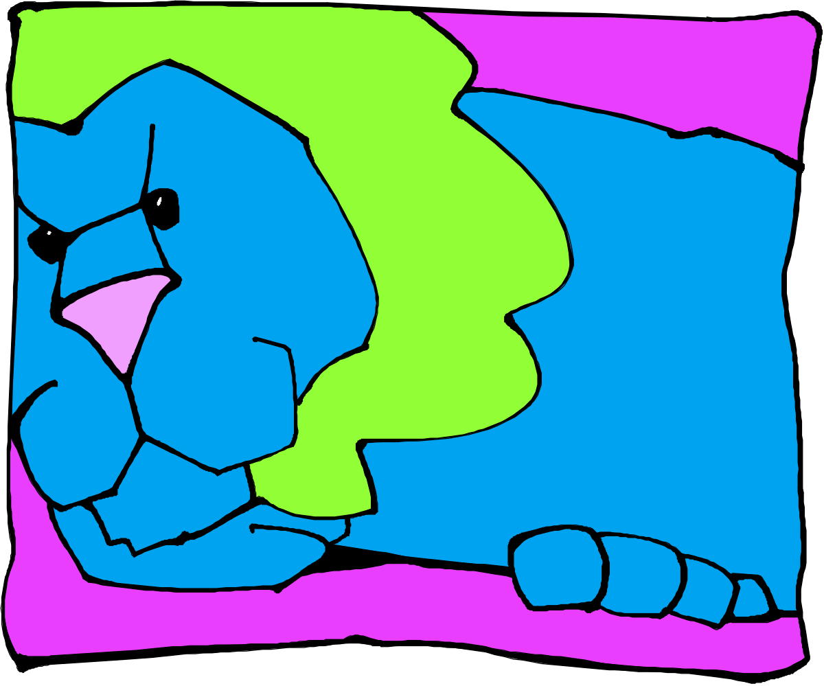 a blue dog with green and blue spots clip art png transparent Blue Dog with Green and Blue Spots Clipart for Creative Projects