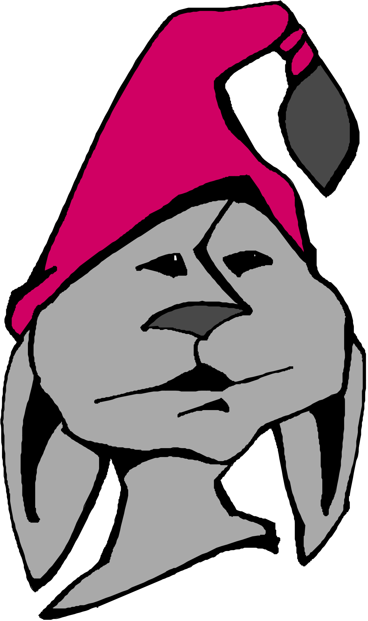 Cartoon Dog Wearing Santa Hat - Playful Holiday Clipart