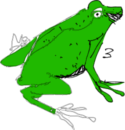 Frog Clipart with Open Mouth and Crossed Legs