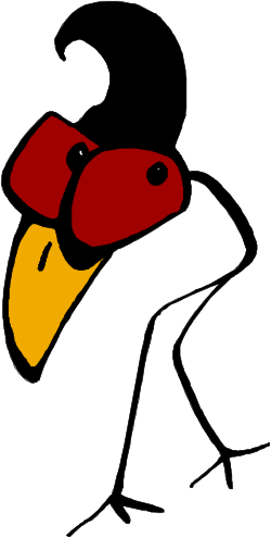 Bird with Red Beak and Black Head Clipart for Creative Projects