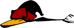 Red Shirt and Black Pants Bird Clipart  Vibrant and Playful Avian Artwork