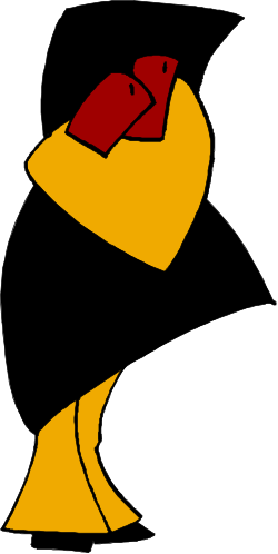 Cartoon Bird with Red Beak Clipart - Vibrant and Playful Illustrations