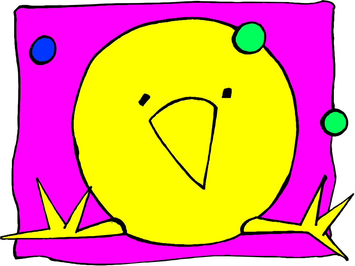 Yellow Bird on Pink Background Clipart for Vibrant Designs