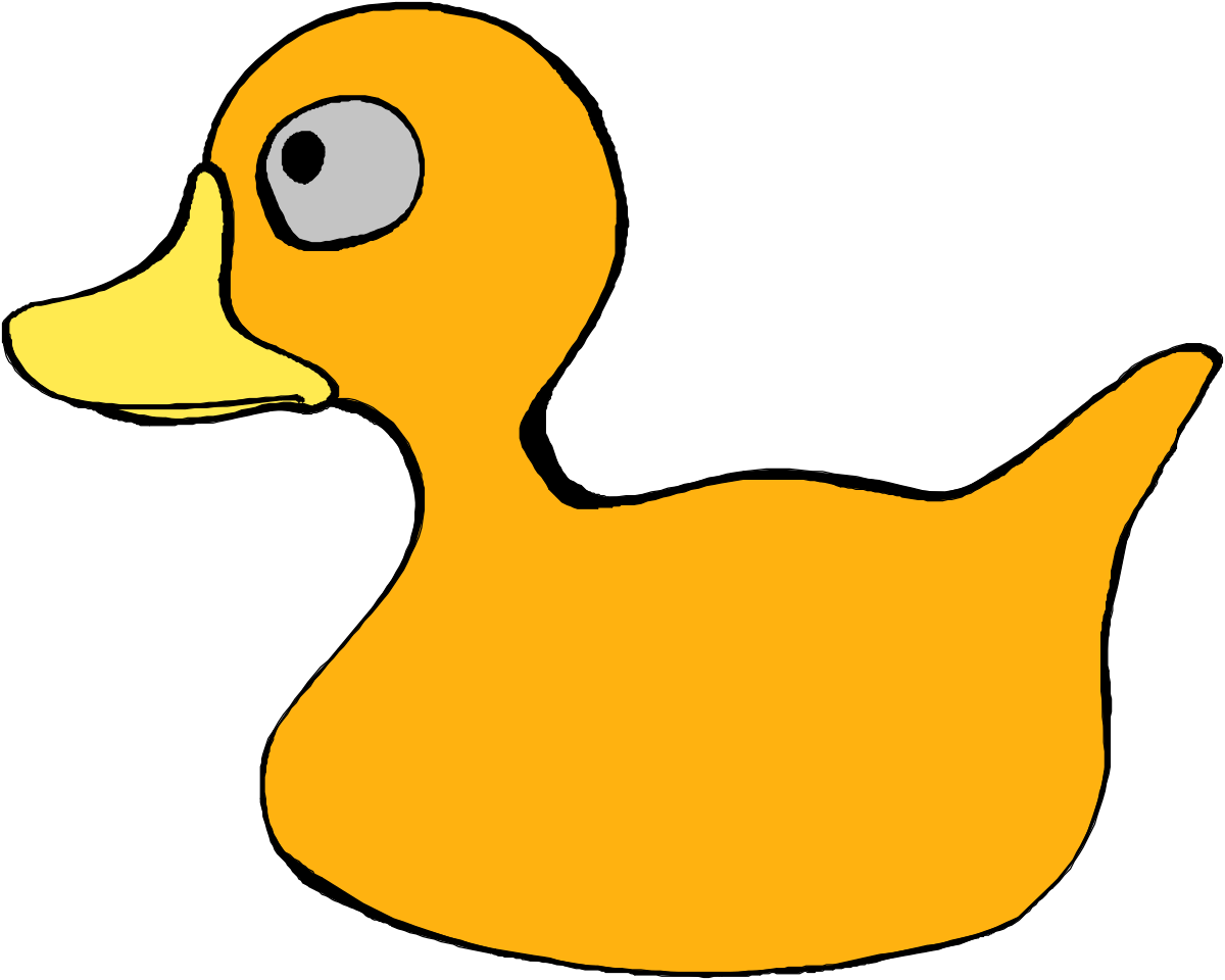 Yellow Duck with Black Nose Clipart for Fun Designs