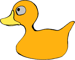 Yellow Duck with Black Nose Clipart for Fun Designs