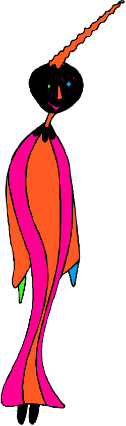 Cartoon Character Clipart: Charming Pink Outfit and Green Hat