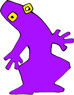 Purple Monster with Yellow Eyes and Nose - Playful Clipart for Your Projects