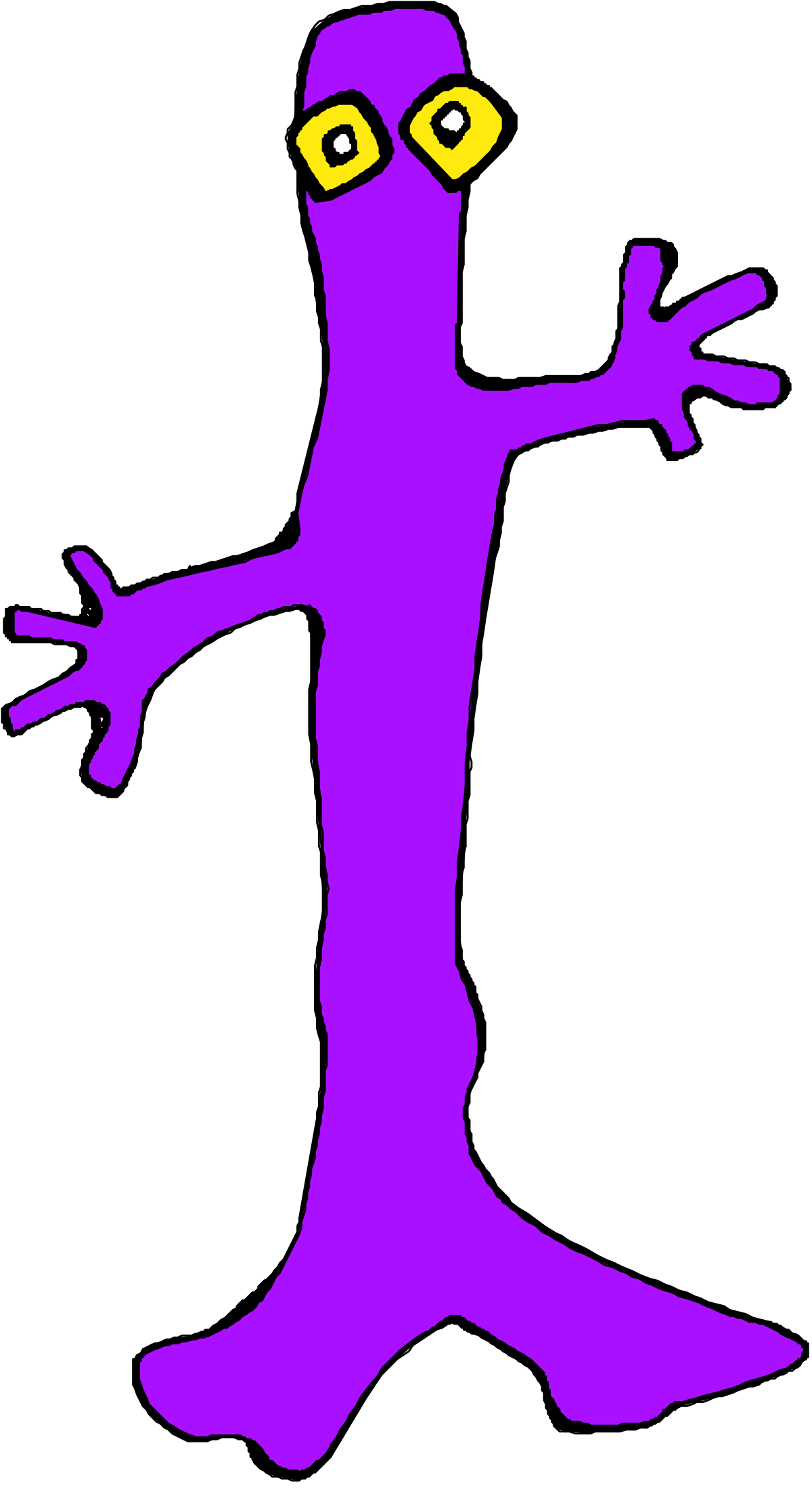a purple alien with yellow eyes and arms clip art png transparent Purple Alien with Yellow Eyes and Arms Clipart - Unique Extraterrestrial Designs