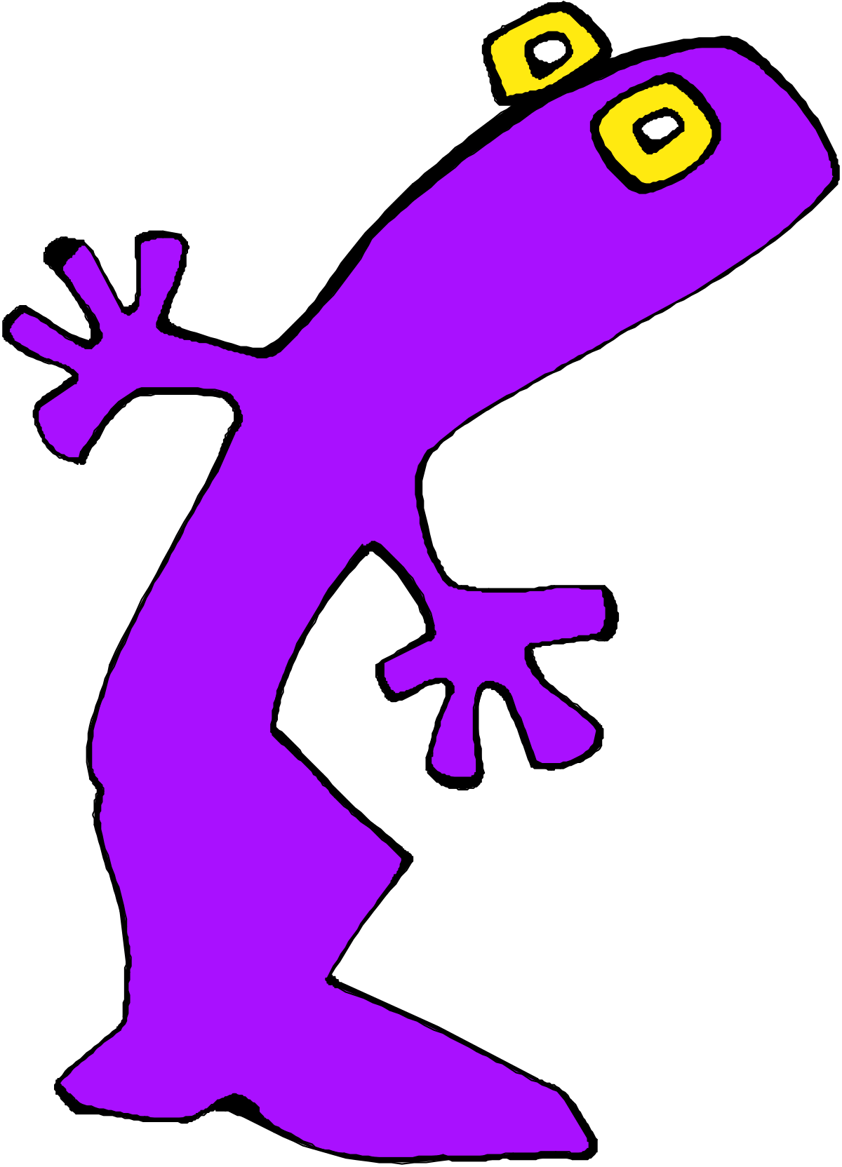 a purple lizard with a yellow crown on its head clip art png transparent Purple Lizard with Yellow Crown Clipart for Unique Designs