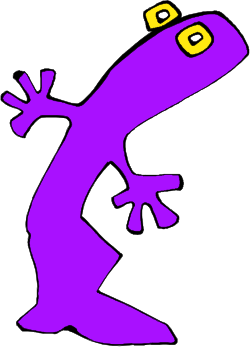 Purple Lizard with Yellow Crown Clipart for Unique Designs