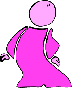 Pink Figure on White Background Clipart: Perfect for Various Uses