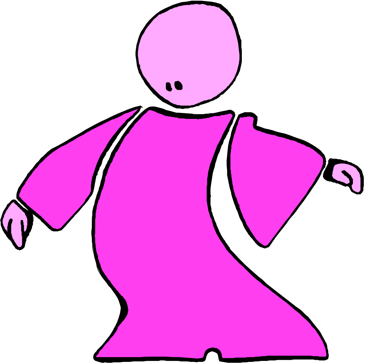 Pink Figure on White Background - Stunning Clipart for Diverse Uses