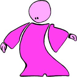 Pink Figure on White Background - Stunning Clipart for Diverse Uses