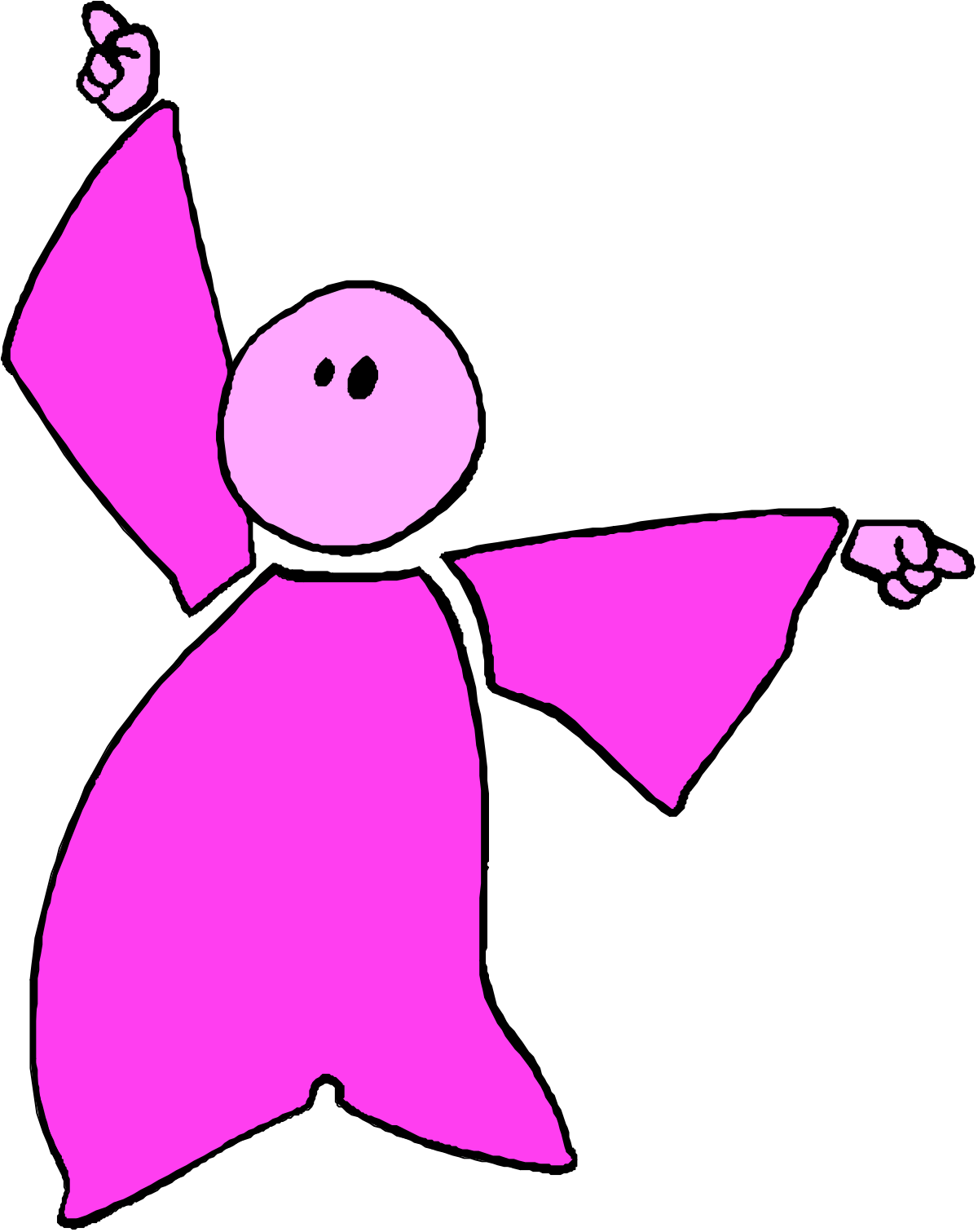 a pink figure with arms outstretched and legs spread clip art png transparent Pink Figure with Outstretched Arms and Legs - Versatile Clipart