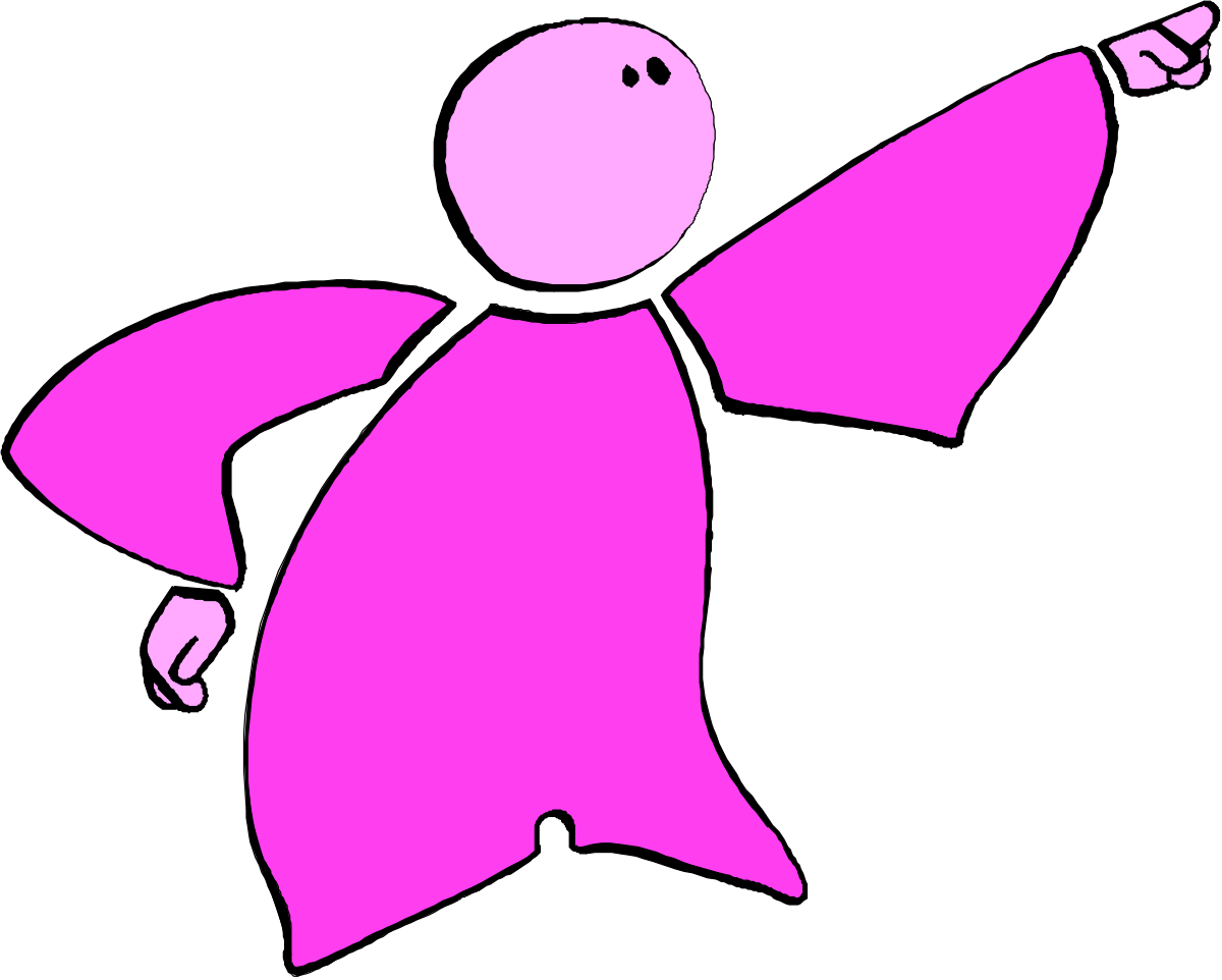 Pink Angel with Wings: Enchanting Clipart for Your Projects