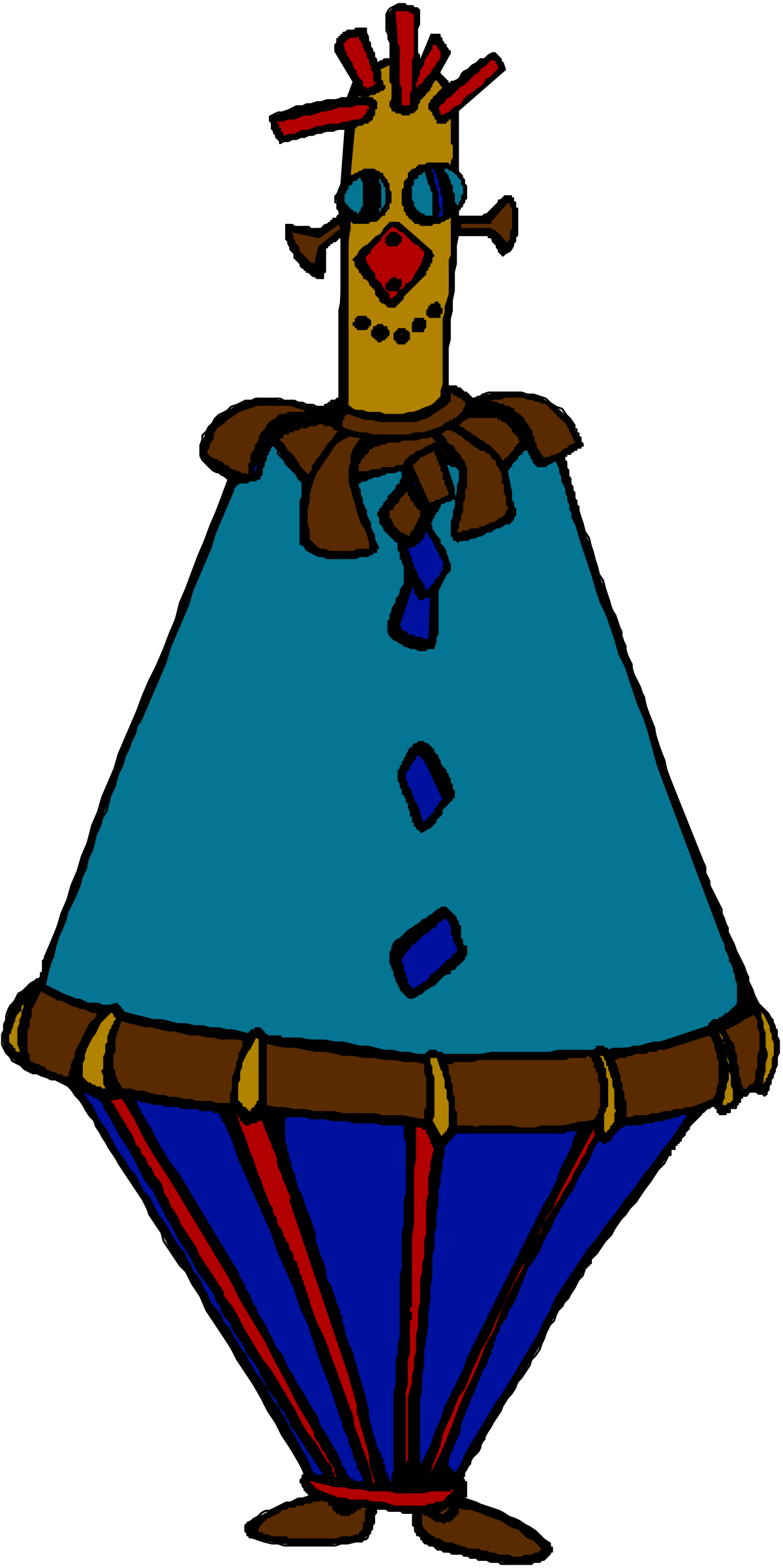 a cartoon character in a blue cape and a red tie clip art png transparent Cartoon Character in Blue Cape and Red Tie - Playful Clipart Collection