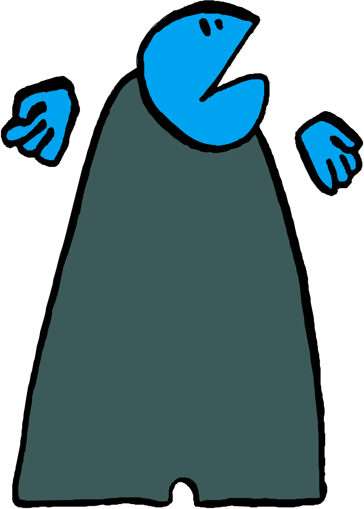 Blue and Black Superhero Cape Clipart - Dynamic and Bold Designs