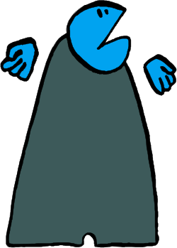 Blue and Black Superhero Cape Clipart - Dynamic and Bold Designs