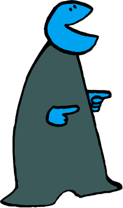 Blue Dog Clipart with Black and White Outline