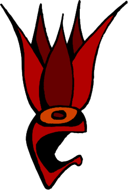Red and Black Fire Clipart with Vibrant Flame